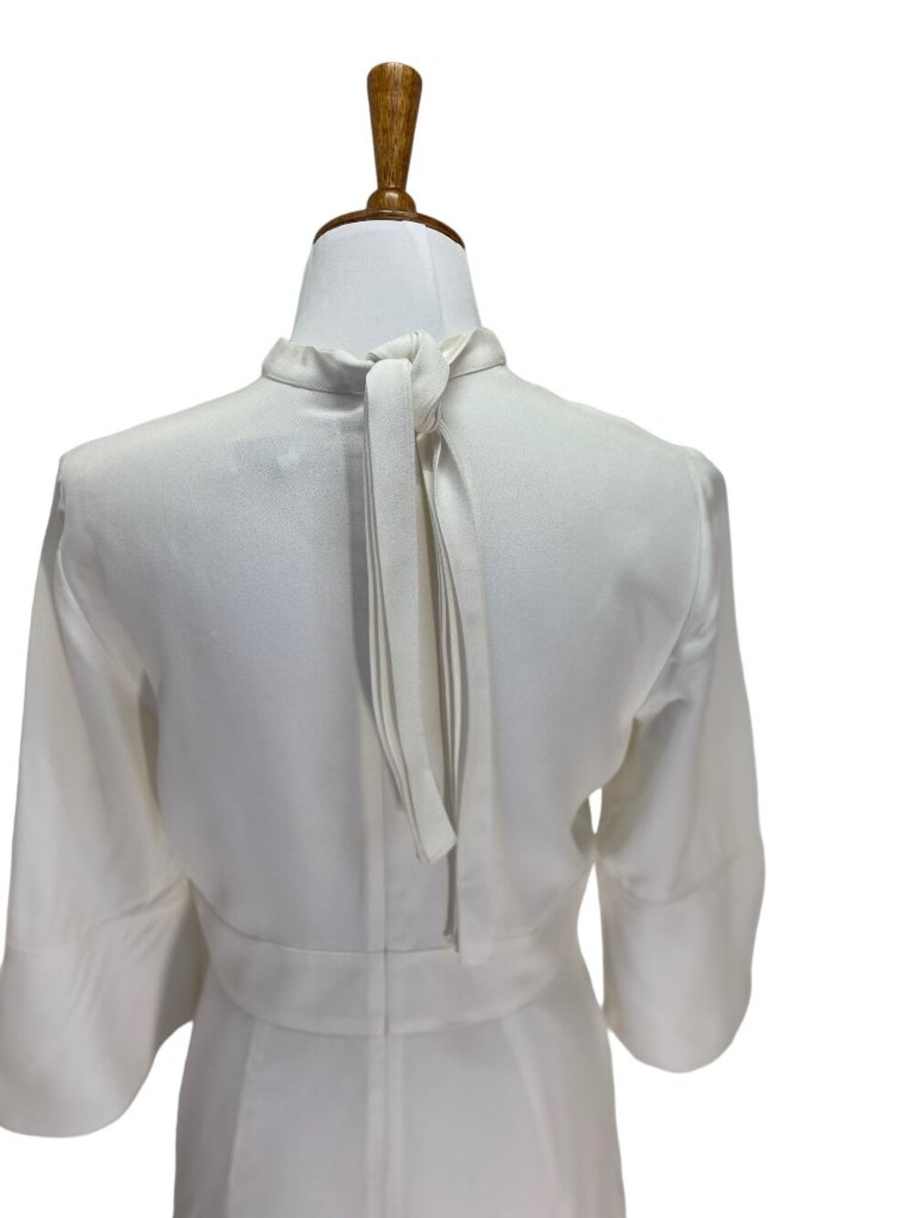 Reiss Midi Dress White Size 6 Graduation White Party Spring Summer Minimalist - Picture 14 of 16